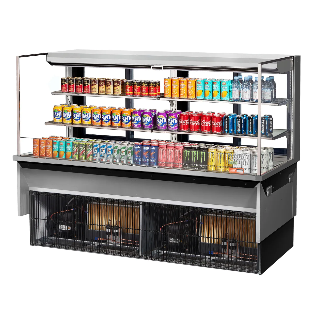 Turbo Air TOM-72L-UFD-S-3SI-N 72" Drop In Open Refrigerated Deli Display Case