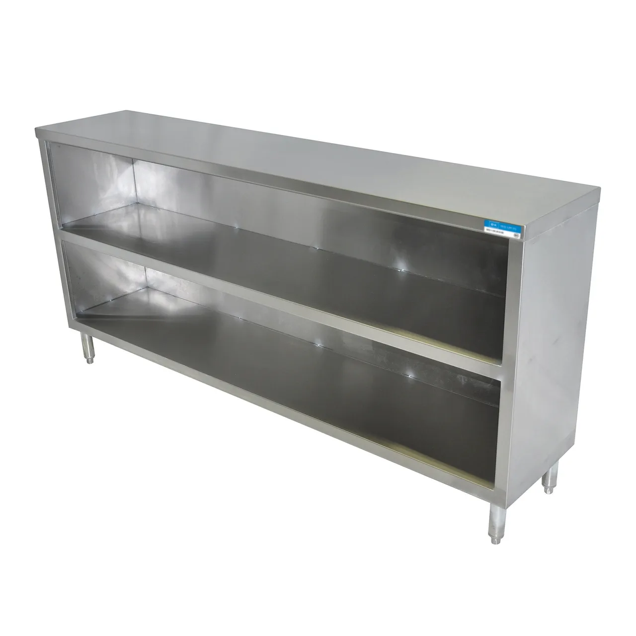 BK Resources BKDC-1536 Open Front Dish Cabinet with Fixed Shelf, 18 Gauge S.Steel Body / 36"x15"