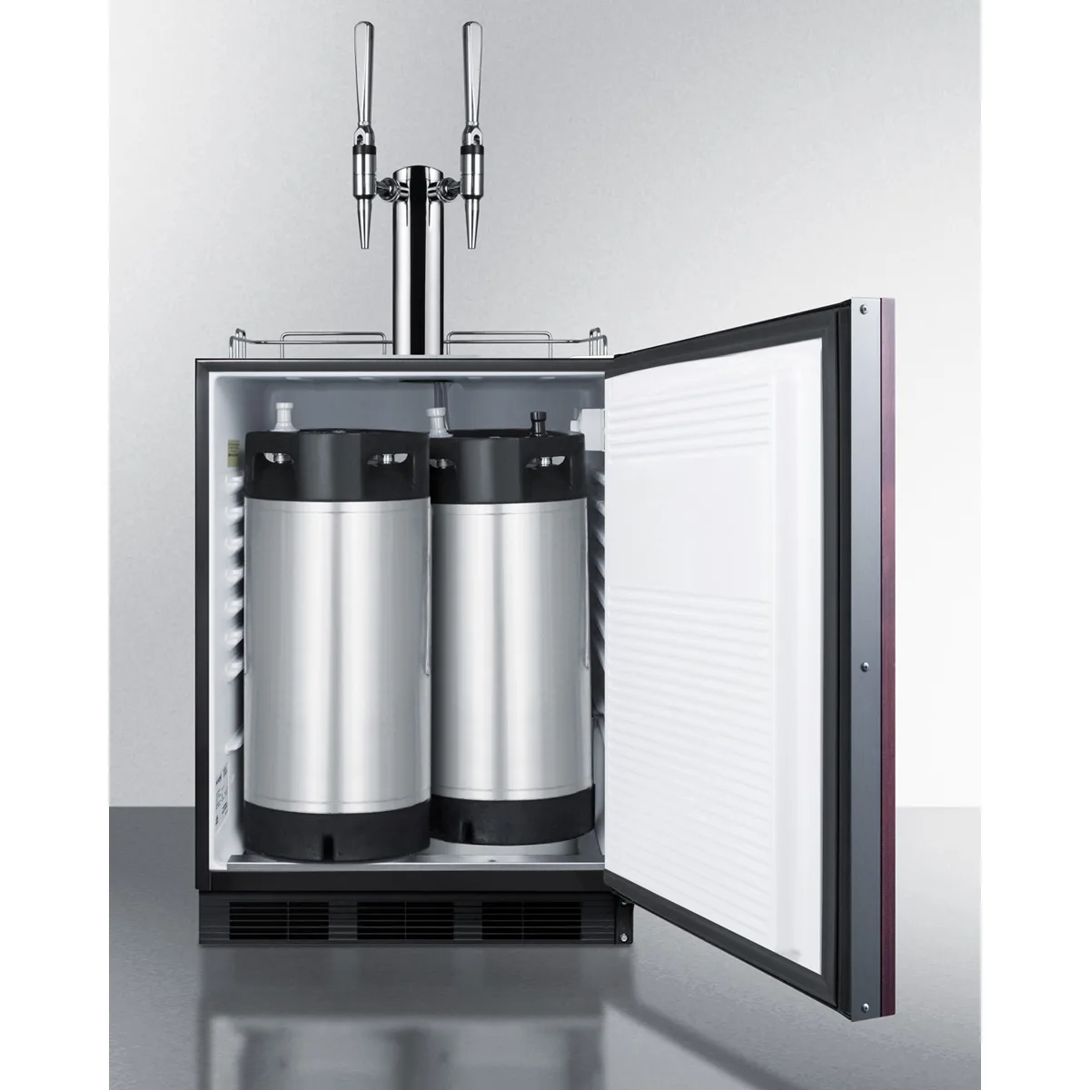 Summit SBC58BLBIADAIFNCFTWIN 24" Nitro Cold Brew Coffee Dispenser, ADA /  5.5 cu. ft. - 115V