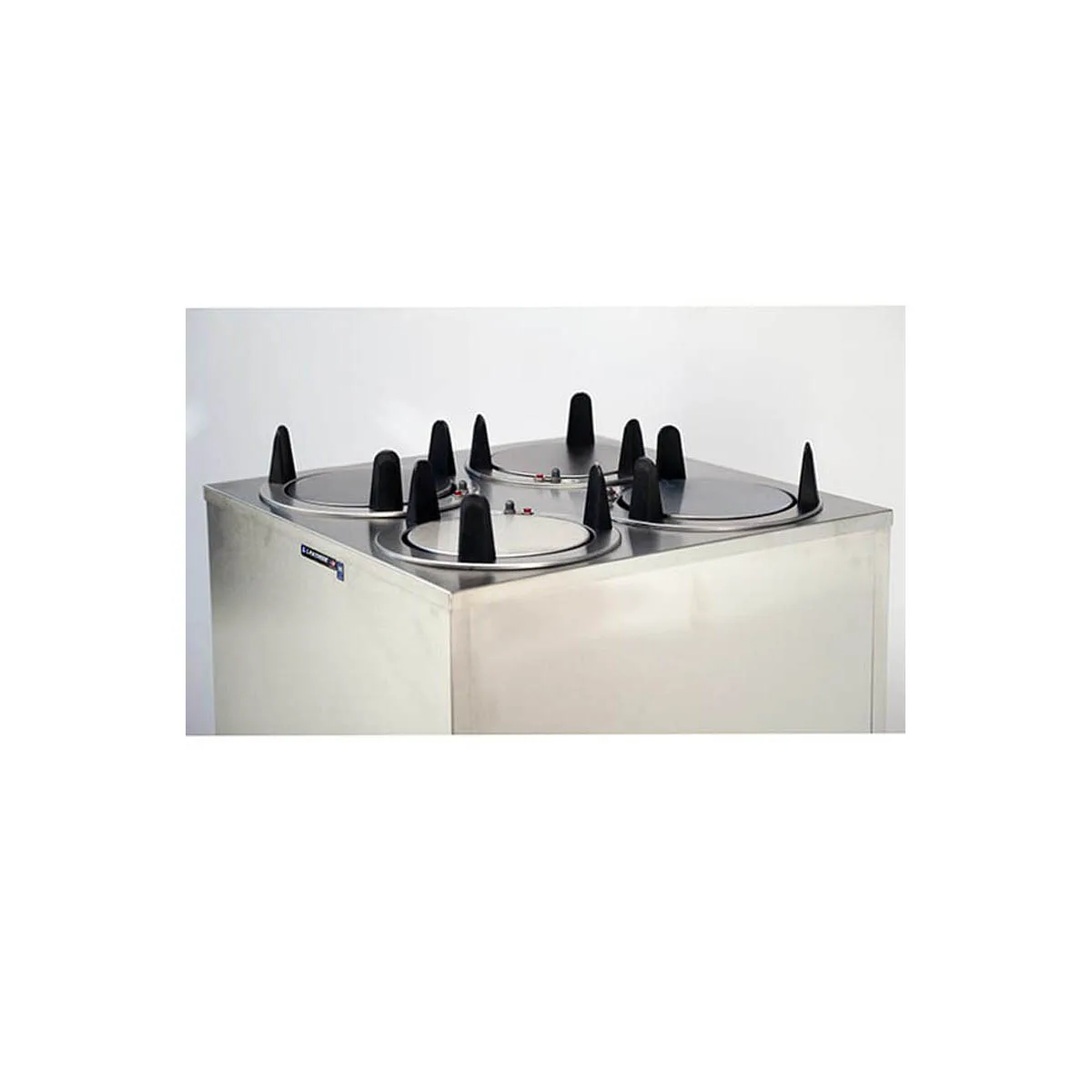 Lakeside 6405 Mobile Enclosed 4-Stack Dish Dispenser w/ 5.25" Dia. Dish Size, Heated