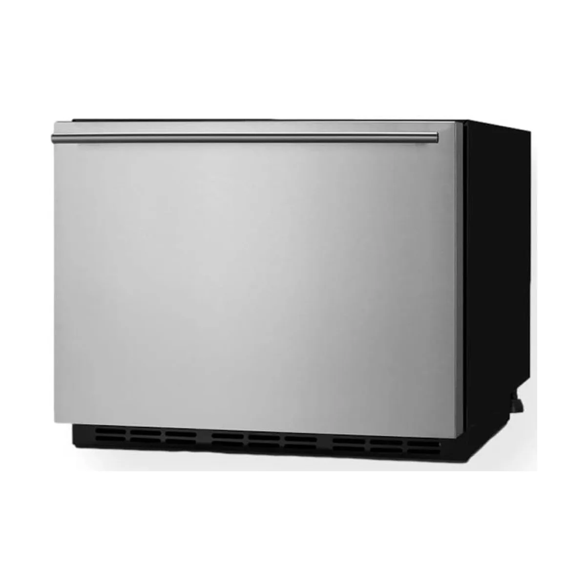 Summit FF1DSS 22" Built-in Outdoor Drawer Refrigerator in Black, Stainless Steel Front, 1.6 cu. ft.