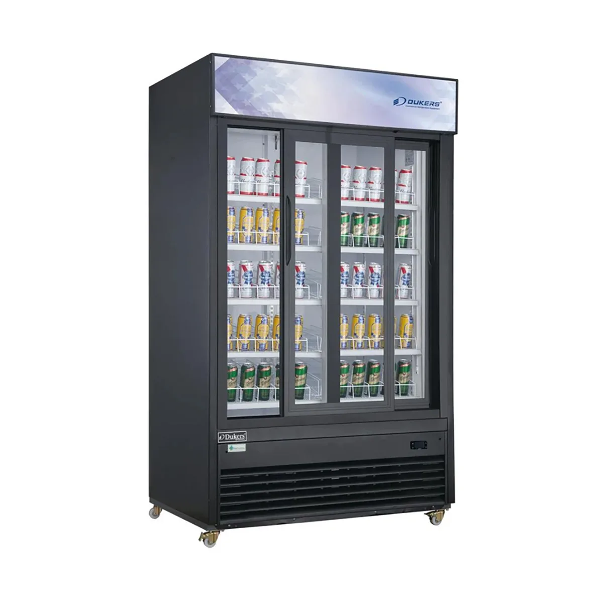 Dukers Appliance Co DSM-32SR 39" Two Glass Door Merchandiser Refrigerator in Black, 33.3 cu. ft.