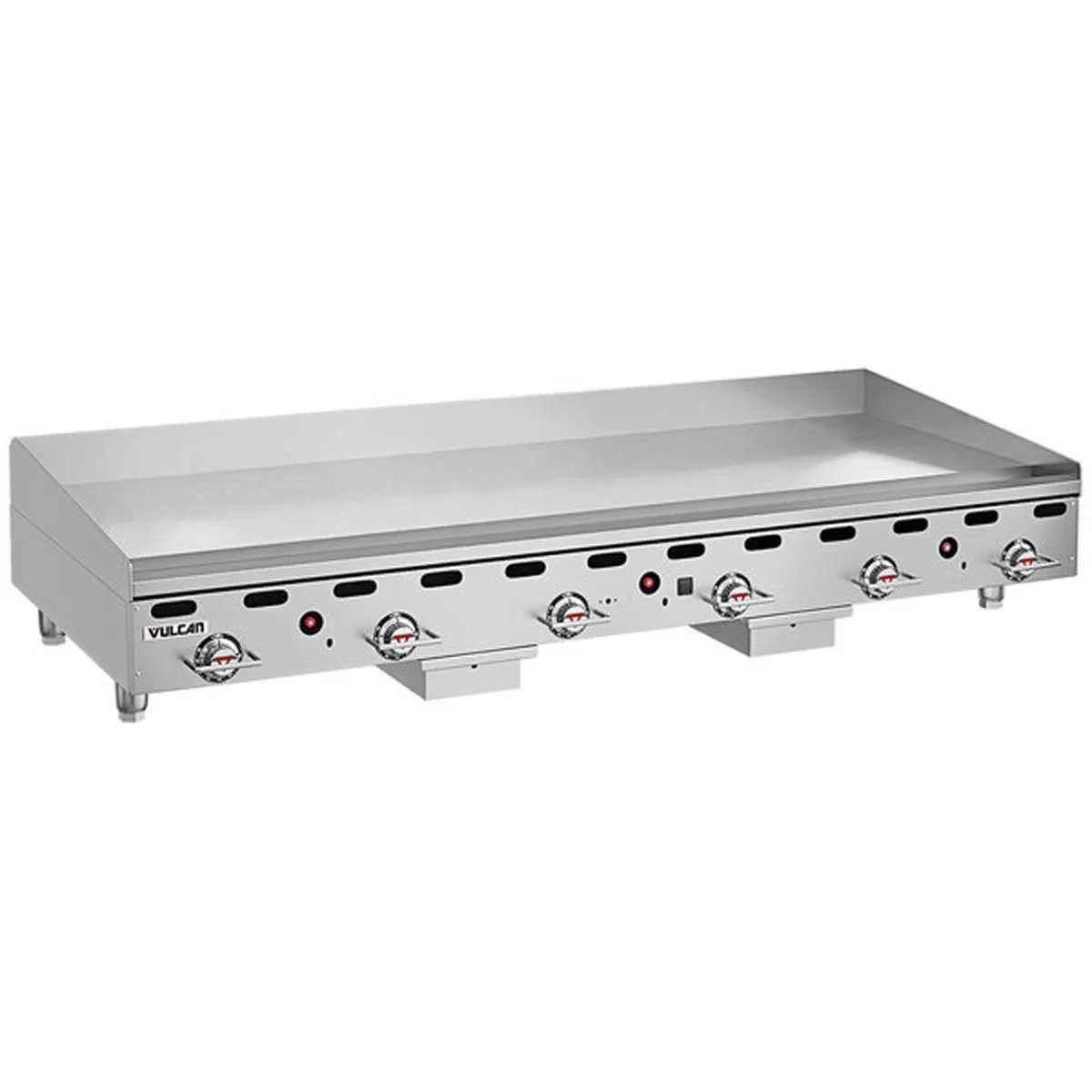 Vulcan MSA72-30 72" Countertop Gas Griddle, Snap-Action Thermostat, 30" Deep, 162.000 BTU