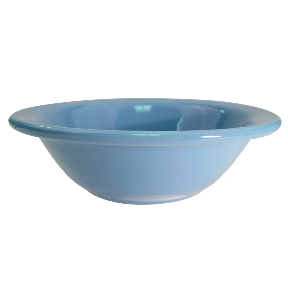 CAC China LV-10-LBU Grapefruit Bowl, 13 oz., 6-5/8" dia. x 2" H, Light Blue Ceramic, Dishwasher - Dozen
