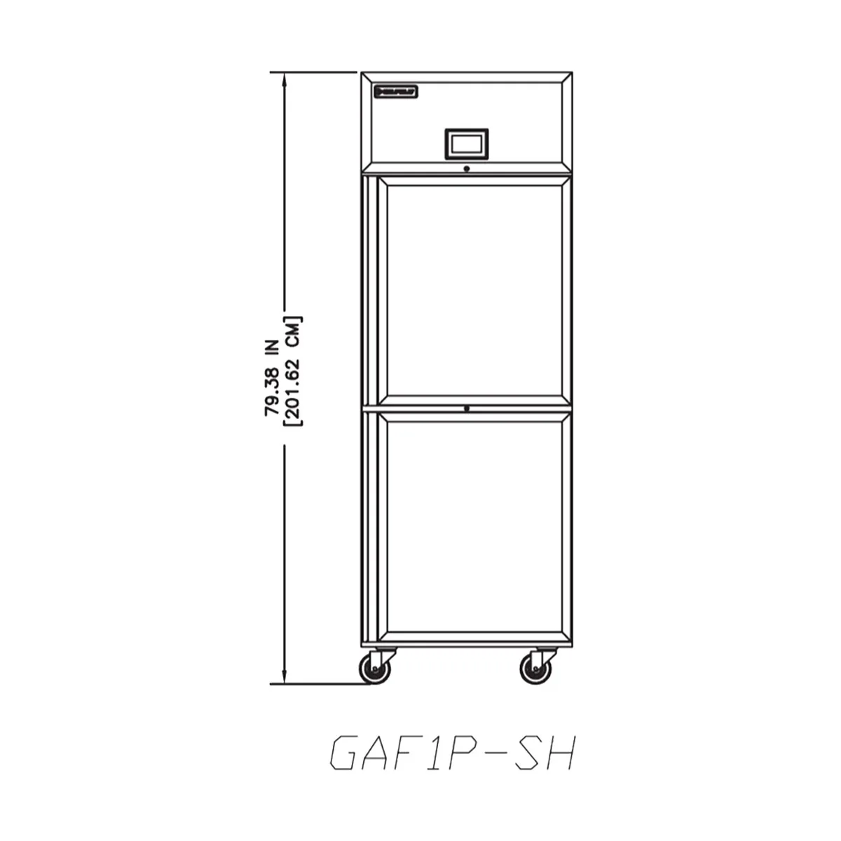 Delfield GAF1P-SH 27" 2-Half Hinged Solid Door Reach-In Freezer, Top Mounted, 21 cu. ft.