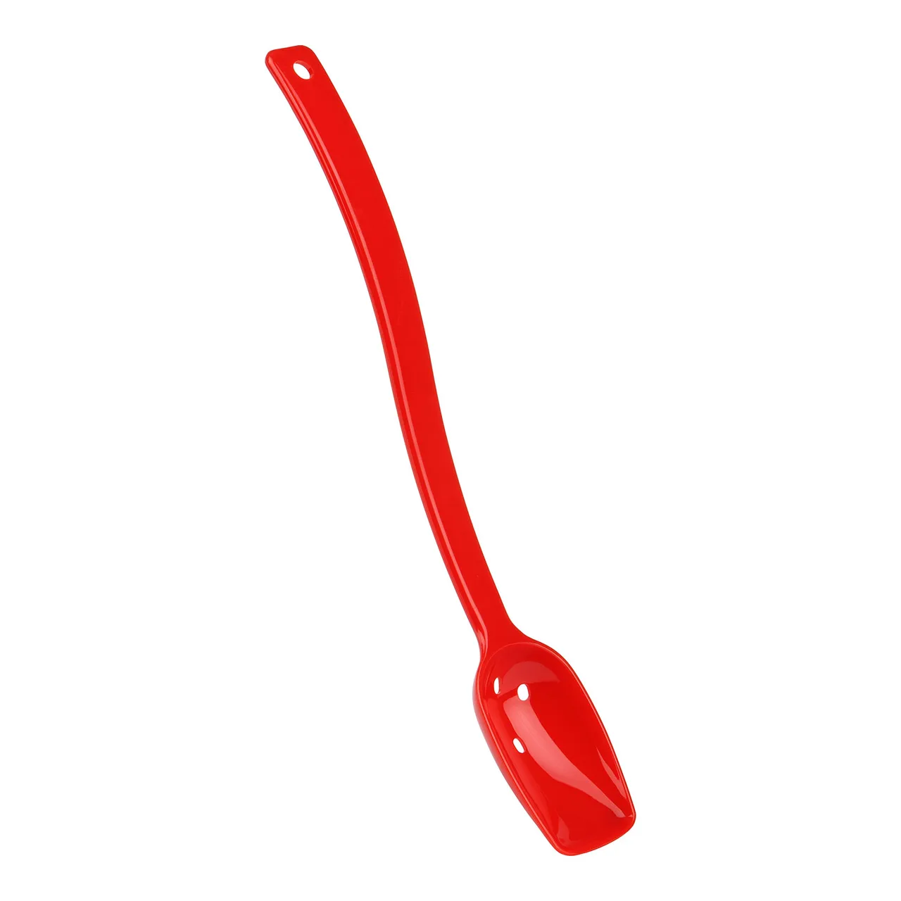 Cambro SPOP10CW404 Salad Spoon – 10", 3/4 oz, Red Polycarbonate, Hanging Hole, NSF, Dishwasher Safe