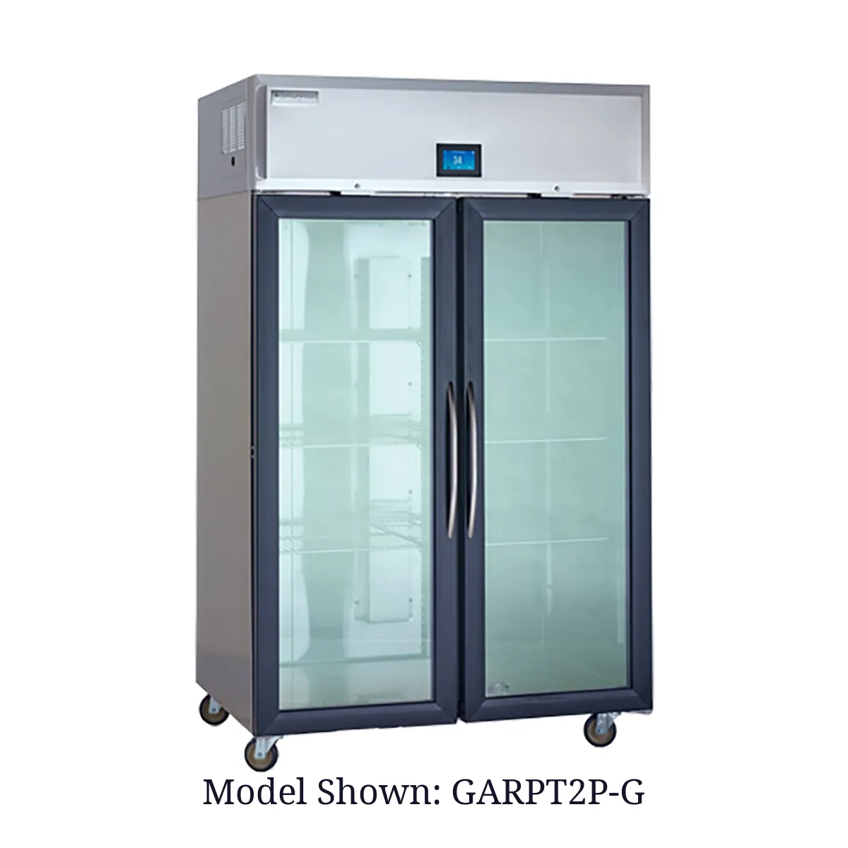 Delfield GARPT1P-G 33" 2-Glass Door Pass Thru Refrigerator, 23 cu. ft., Top Mounted