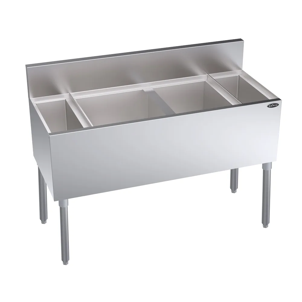 Krowne KR19-MS46C Bottle Well Bin Underbar Ice Bin/Cocktail Station w/ 115 Ice Capacity