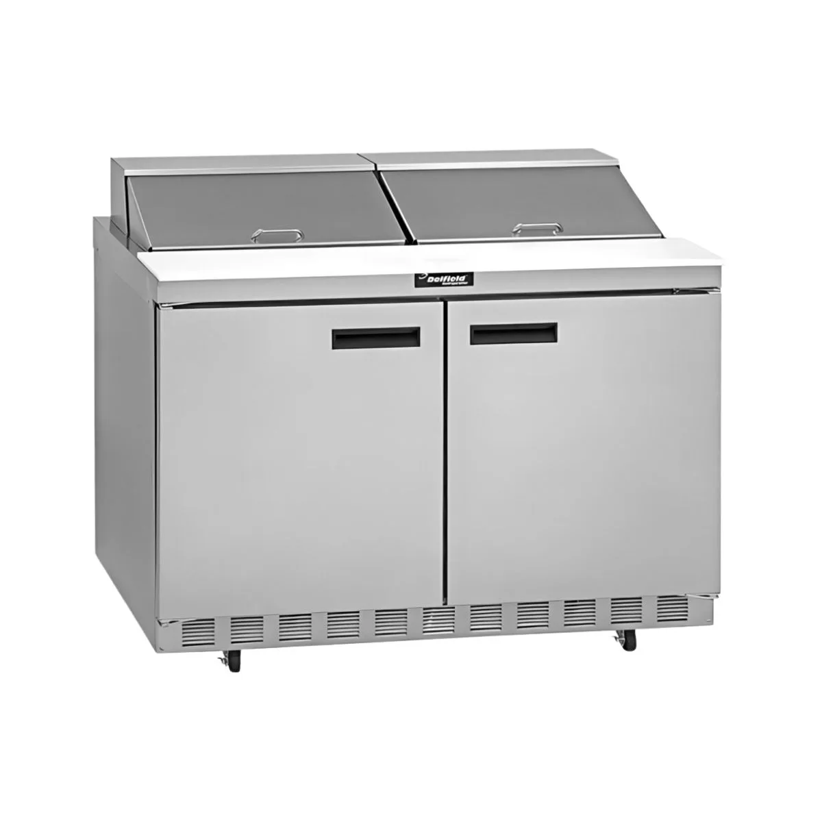 Delfield 4464NP-16 64" 2-Door Sandwich and Salad Prep Table, 16 Pans, 21.6 cu. ft.