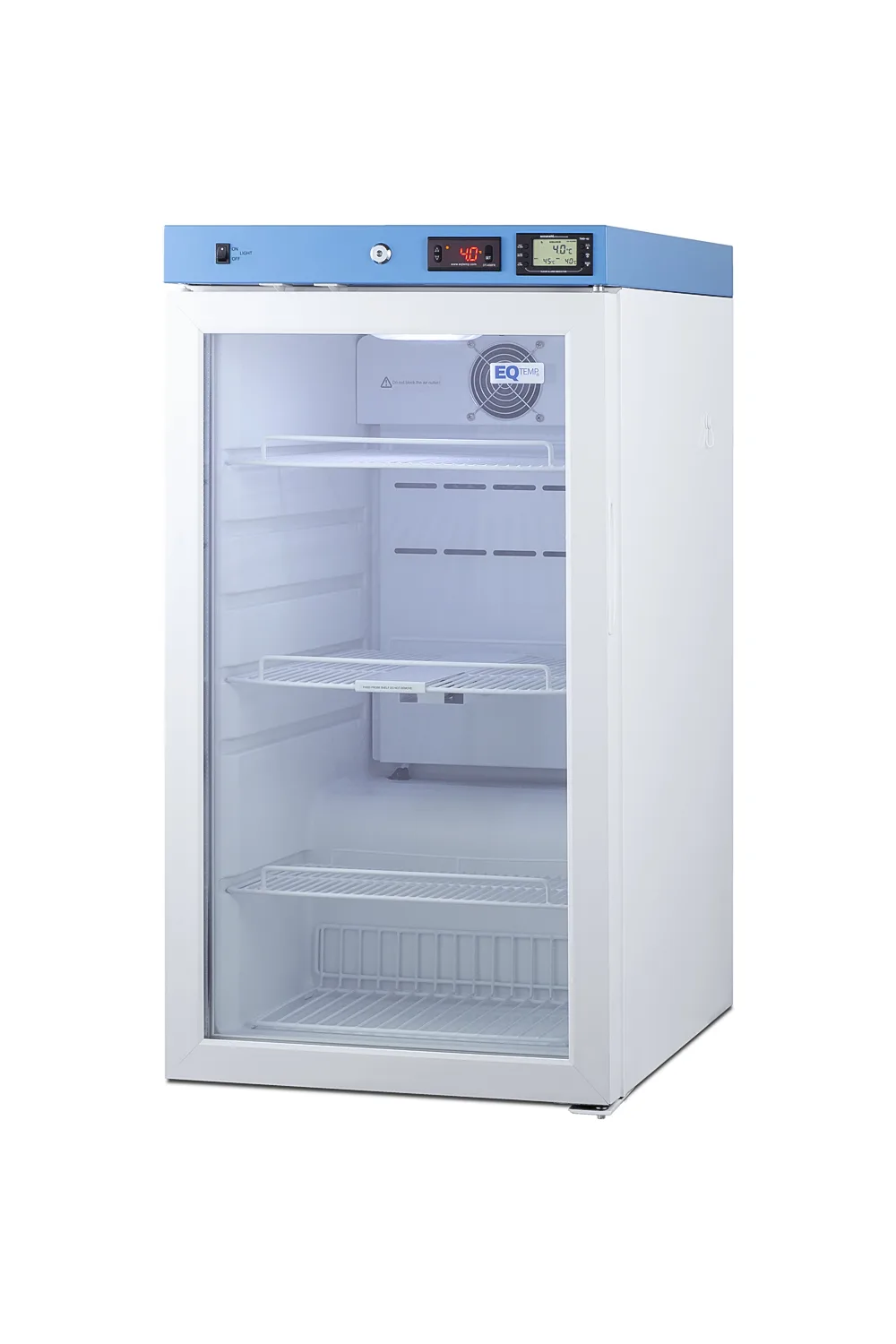 Summit ACR32G Medical Refrigerator, 19" Wide, 3.17 cu.ft., White Glass Door, Digital, R600a, 115V