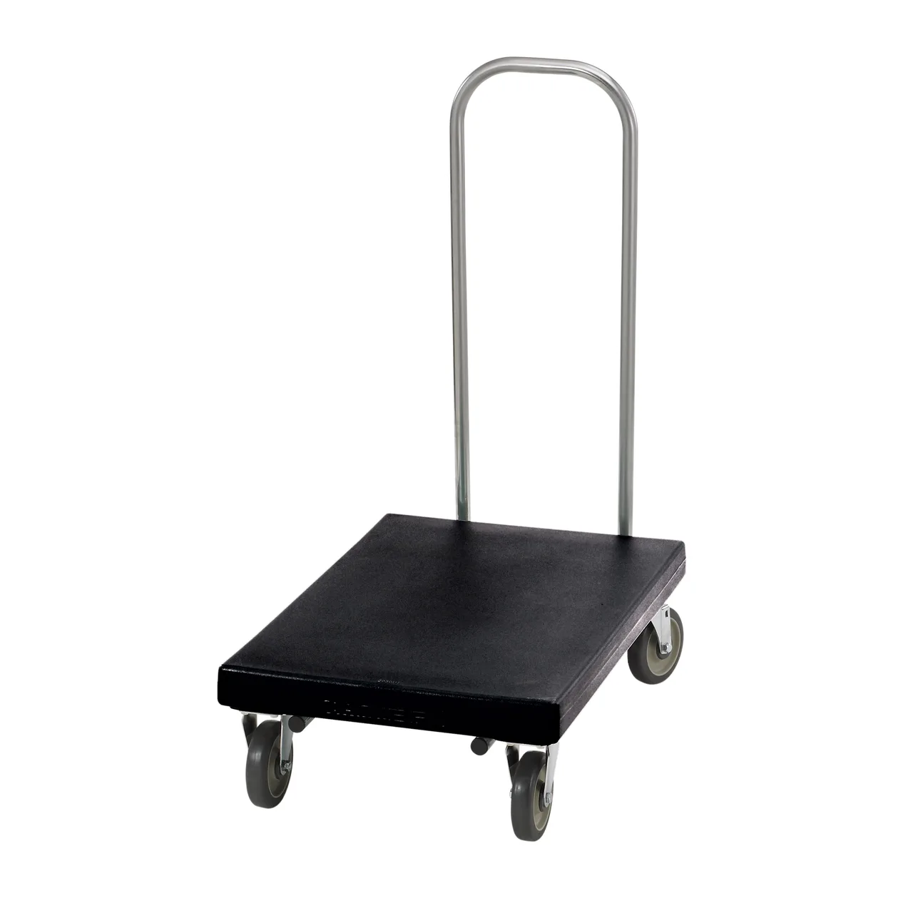 Cambro 2030UT110 Black Utility Platform Truck with Chrome Handle, 600 lbs, 19-3/4" x 32-1/8", Plastic Frame & Deck