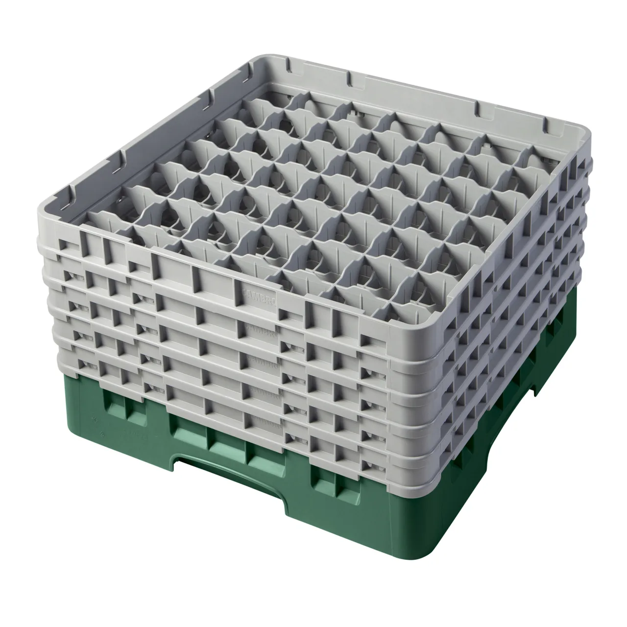 Cambro 49S958119 Camrack Glass Rack, Full Size, 19-3/4 x 19-3/4, 49 Compartments, Sherwood Green, HACCP Compliant, NSF Certified