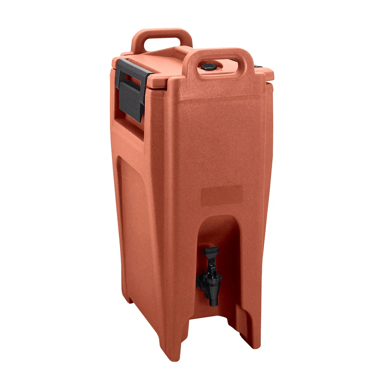 Cambro UC500402 Camtainer 5‑1/4 Gal Dispenser, Brick Red, 11‑3/4"W x 16‑3/4"D x 26‑5/8"H, NSF