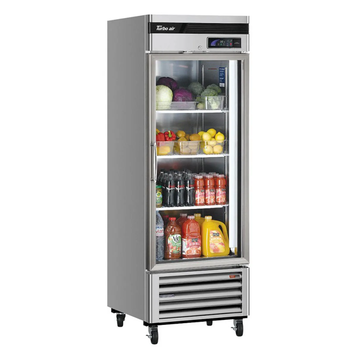 Turbo Air TSR-23GSD-N6 27" 1-Glass Door Merchandiser Refrigerator, 20 cu. ft., Stainless Steel