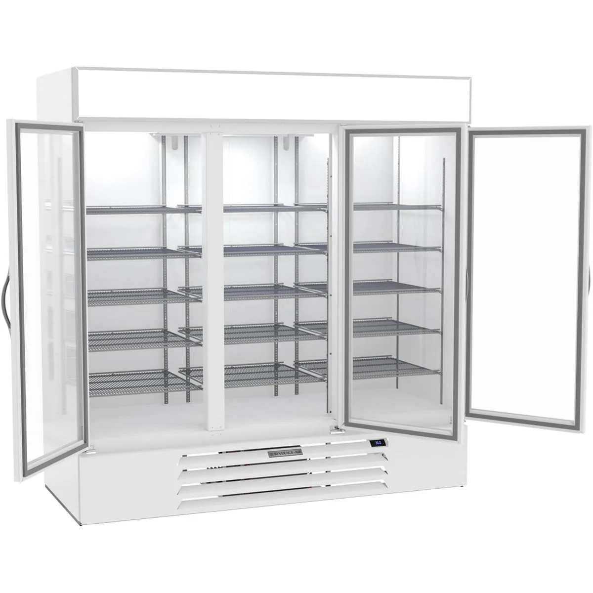 Beverage Air MMR72HC-1-W 75" Three Glass Door Merchandiser Refrigerator in White, 68.5 cu. ft.