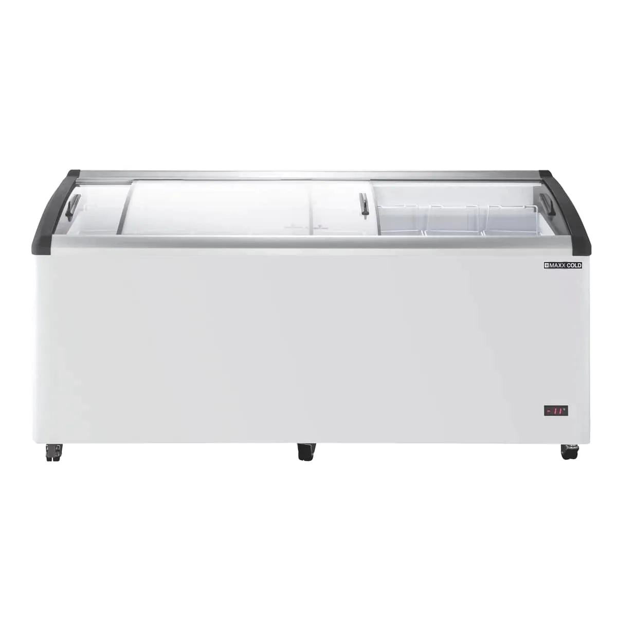 Maxx Cold MXF72CHC-8 72" Curved Lid Ice Cream Display Freezer, 14.3 cu. ft.