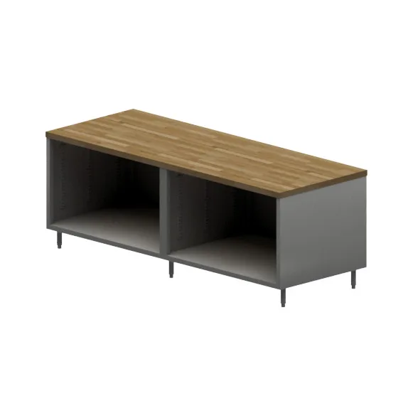 BK Resources CMT-3696 Chef Table, Cabinet Base with Open Front