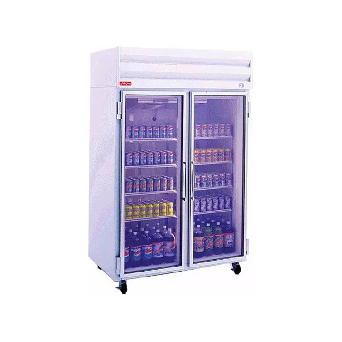 Howard-McCray GF48-FF 52" 2 Glass Door Merchandiser Freezer in White, 48 cu. ft.