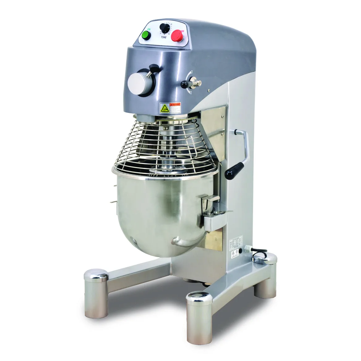 Omcan USA 43560 Floor Model 20 qt Planetary Mixer with Guard and Timer, #12 HUB, 3-Speed, 2 hp