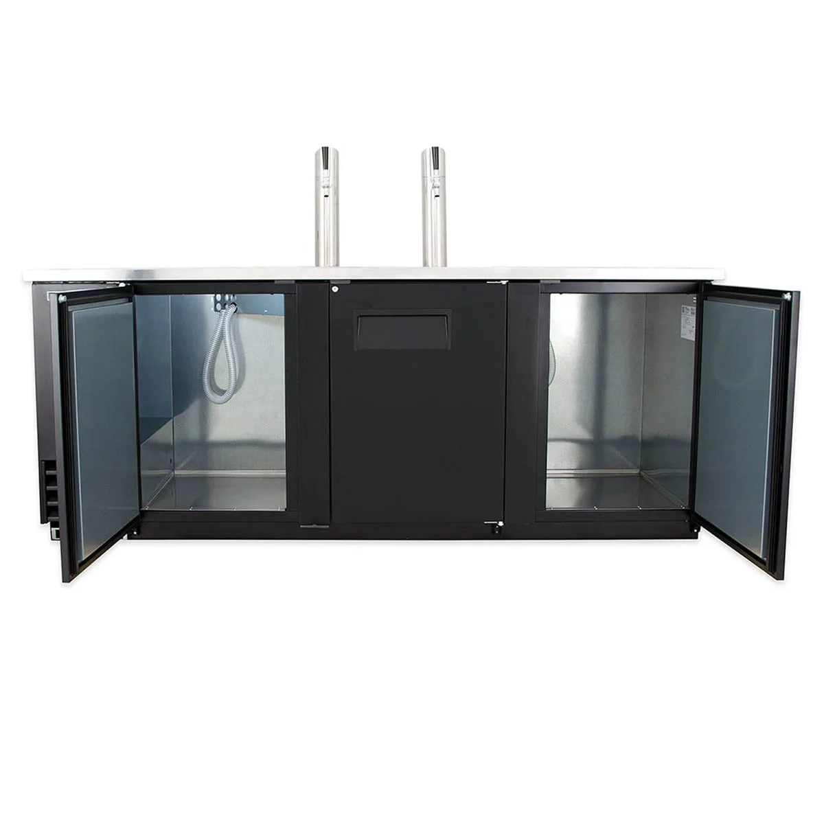 True TDD-4-HC 90" Solid Swing Door Direct Draw Beer Dispenser with 2 Taps & 4 Keg Capacity