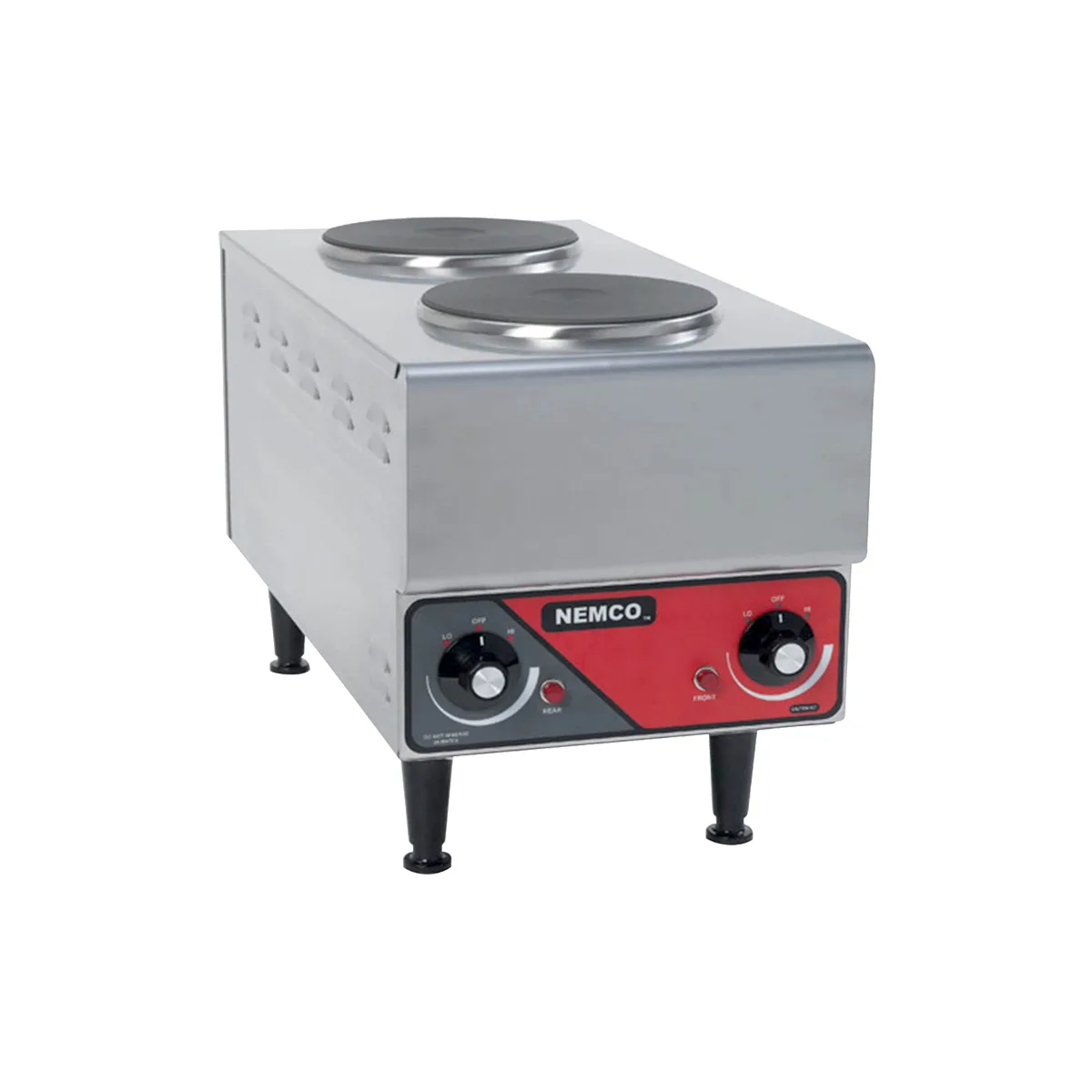 Nemco 6311-1-240 11 3/8" Electric Countertop Hotplate w/ (2) Solid Burners, Vertical Design, Manual Controls, 3.0 kW, 240v