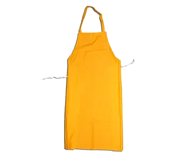 Omcan USA 13580 Bib Apron – Vinyl Produce Apron, 35" x 47", Yellow, Standard Style, No Pocket
