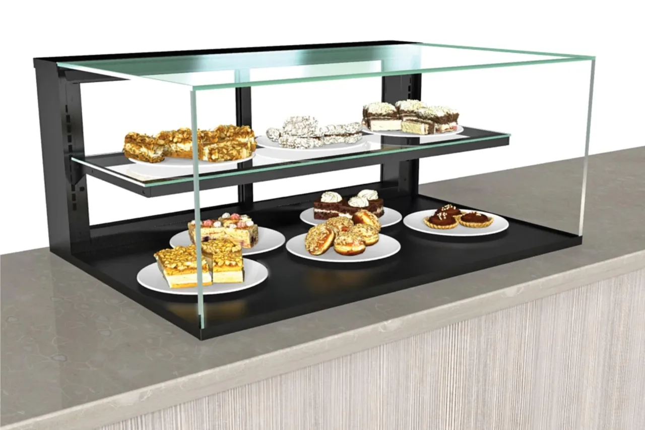 Structural Concepts NR4820DSV 48" Reveal® Service Non-Refrigerated Display Case, Black