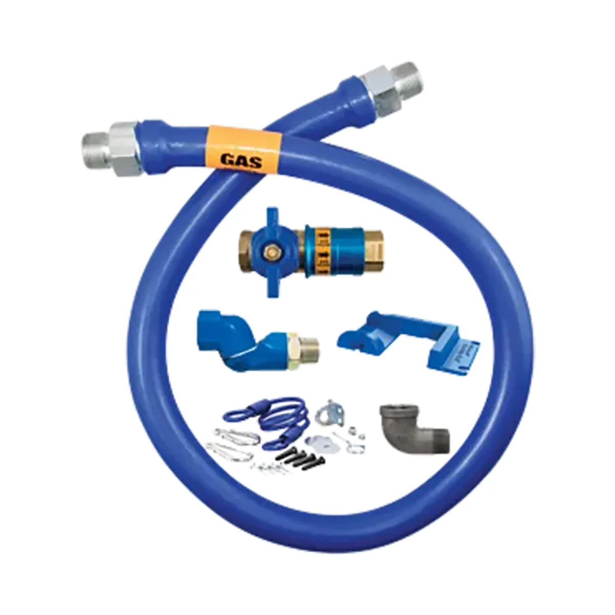 Dormont 1650KITCFS48PS Deluxe Safety Quik 48" Gas Connector Kit, Swivel MAX, Safety Set, 1/2" Dia