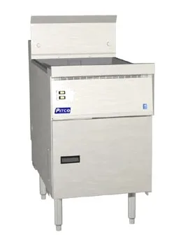 Pitco FBG18 Full Pot Floor Model Gas Fryer w/ 65 lbs Capacity, Flat Bottom, Solid State Controls, 100.000 BTU