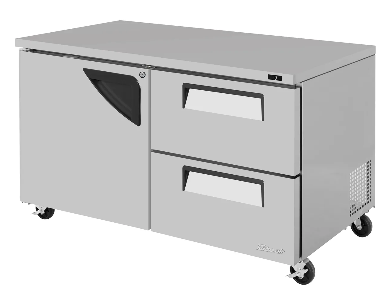 Turbo Air TUF-60SD-D2-N 60" 1-Door 2-Drawer Undercounter Freezer Stainless Steel 17 cu. ft.