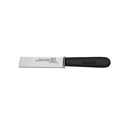 Omcan USA 11609 Produce Knife, 6" Cut‑Off Blade, Stamped Stainless Blade, Black Plastic Handle