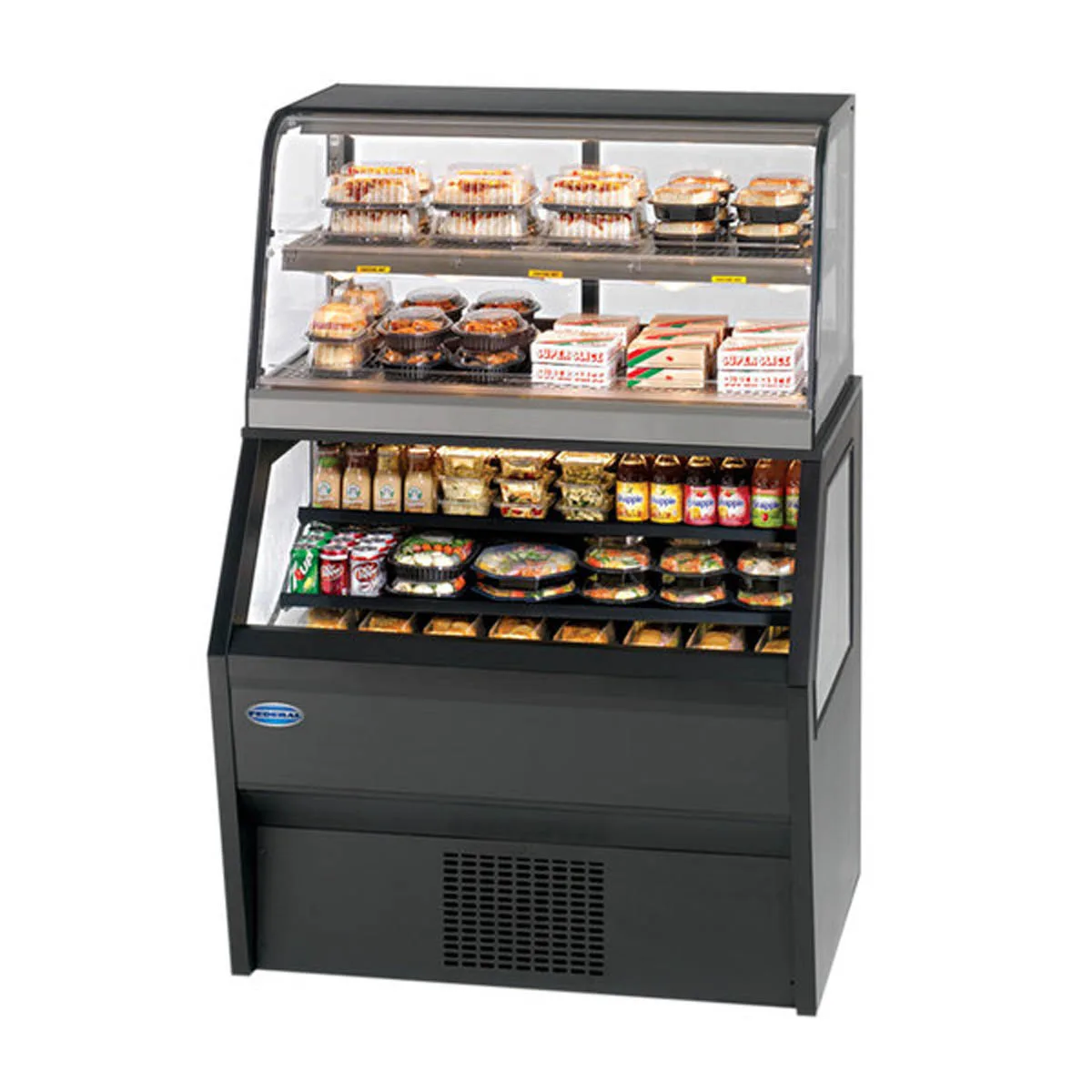 Federal Industries CH3628/RSS3SC 36" Dual Service Dual Temperature Merchandiser w/ Heated Service Top