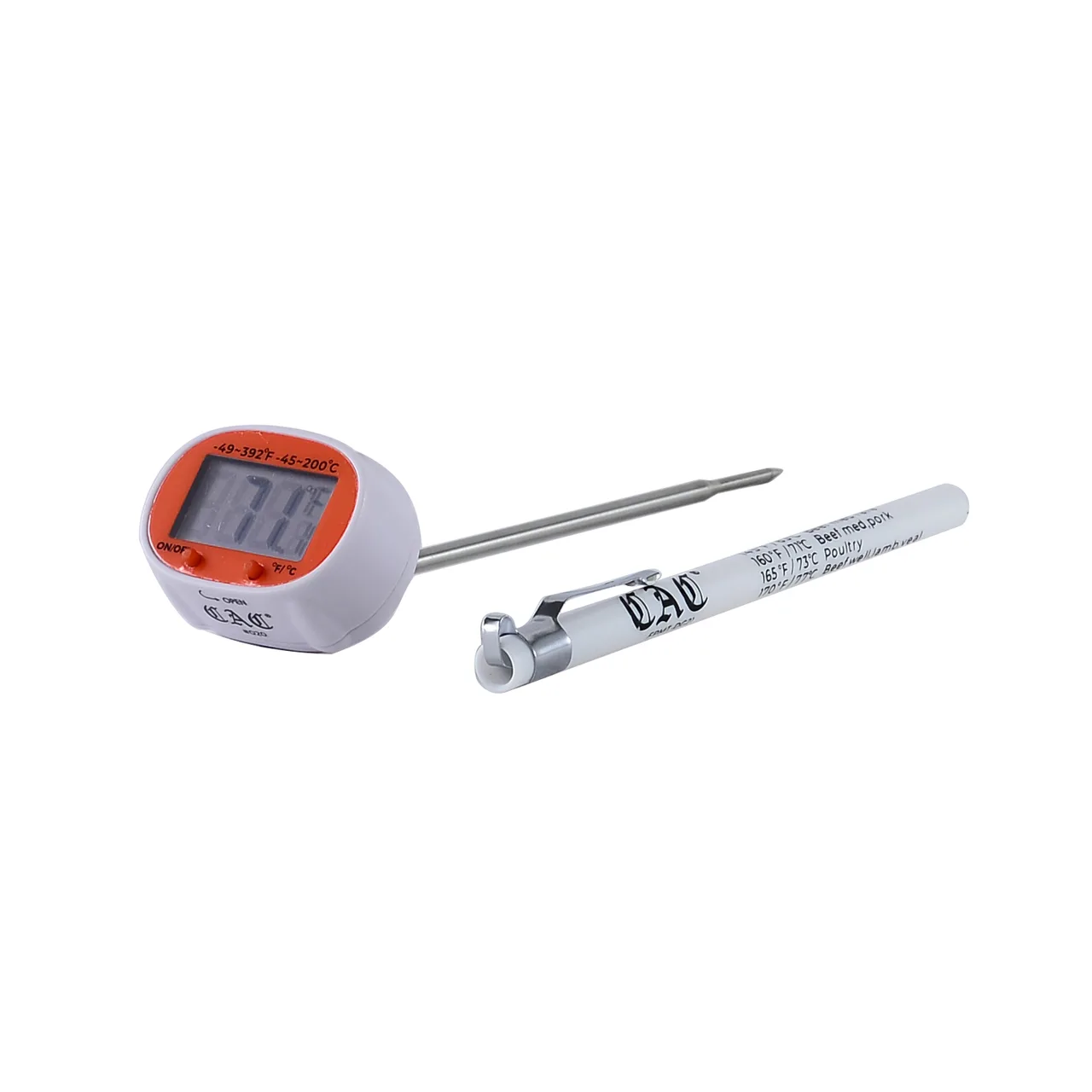 CAC China FPMT-DG21 Digital Instant Read Thermometer, 1-1/4" LCD, 180° Swivel Head, -49-392°F, NSF