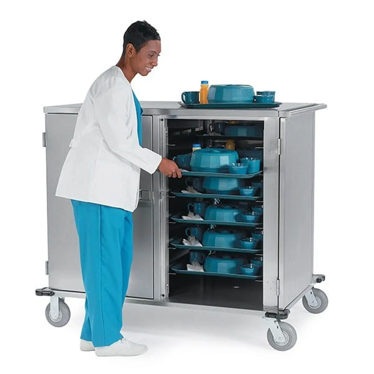 Lakeside 835 Premier Series Enclosed Low Profile Meal Delivery Cart - 24 Tray Capacity