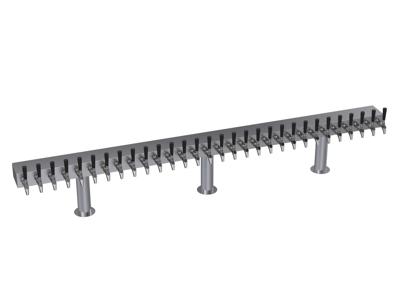 Krowne KDTH-30S Draft Beer Tower, 30‑Tap, 90" Box, Glycol‑Cooled, Steel Finish, 2‑Column