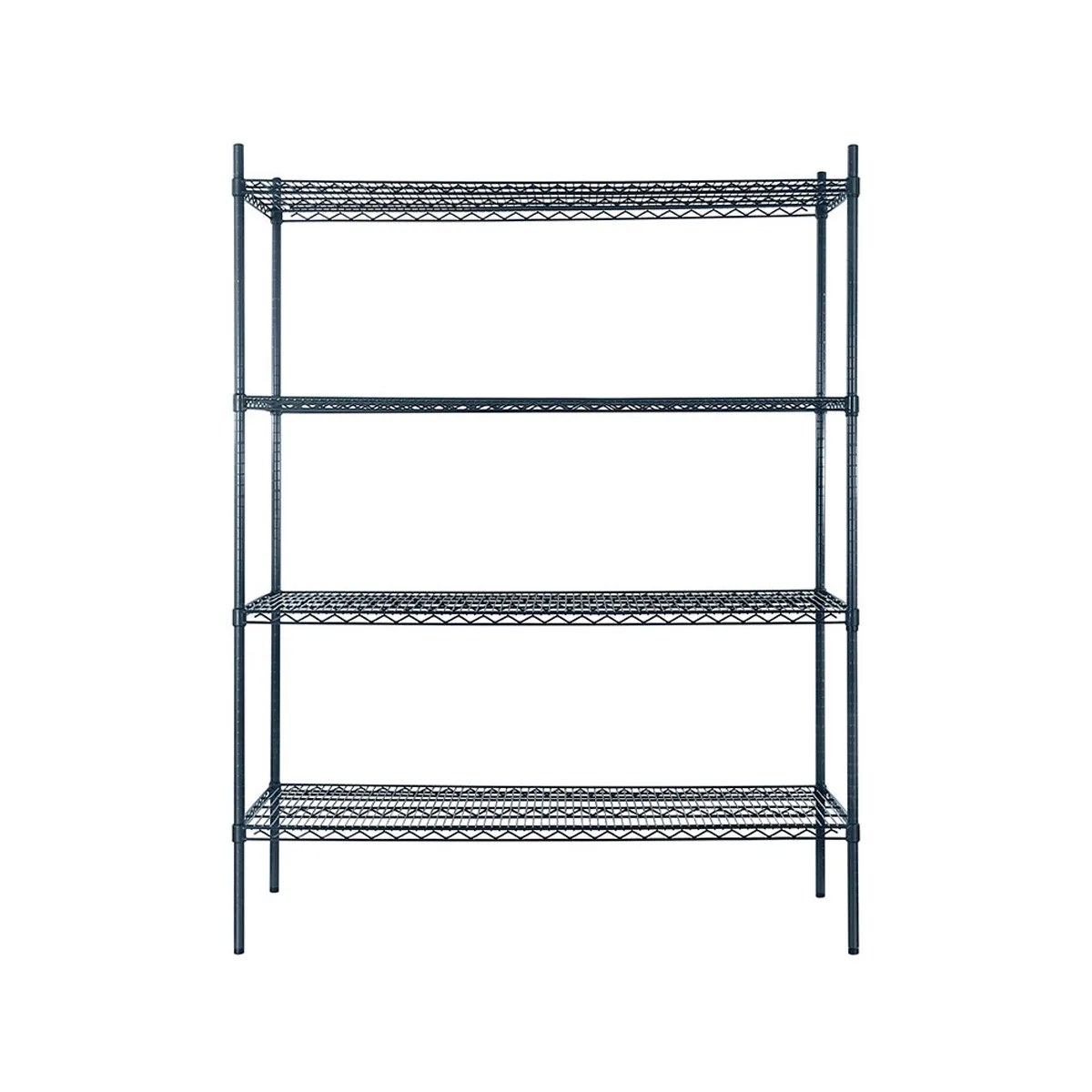 Atosa USA MWSSE246074 4-Shelf Slate Gray Epoxy Coated Shelving Kit w/ 74" Posts - 24" x 60"