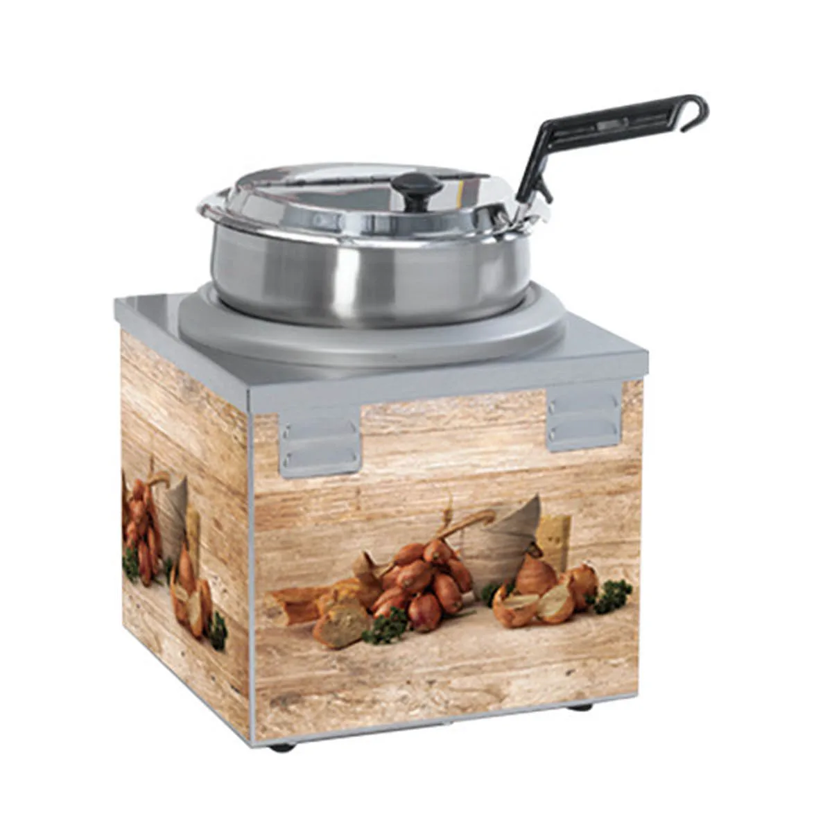 Nemco 6510A-S7 Soup Warmer, Single 7 Qt. Well, with Header, Single Thermostat