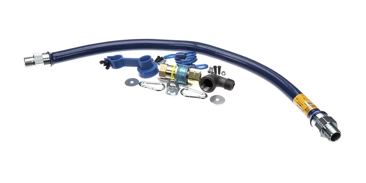 Dormont 1675BPQR36 SnapFast 36" Gas Connector Kit w/ Restraining Cable, 3/4" Diameter