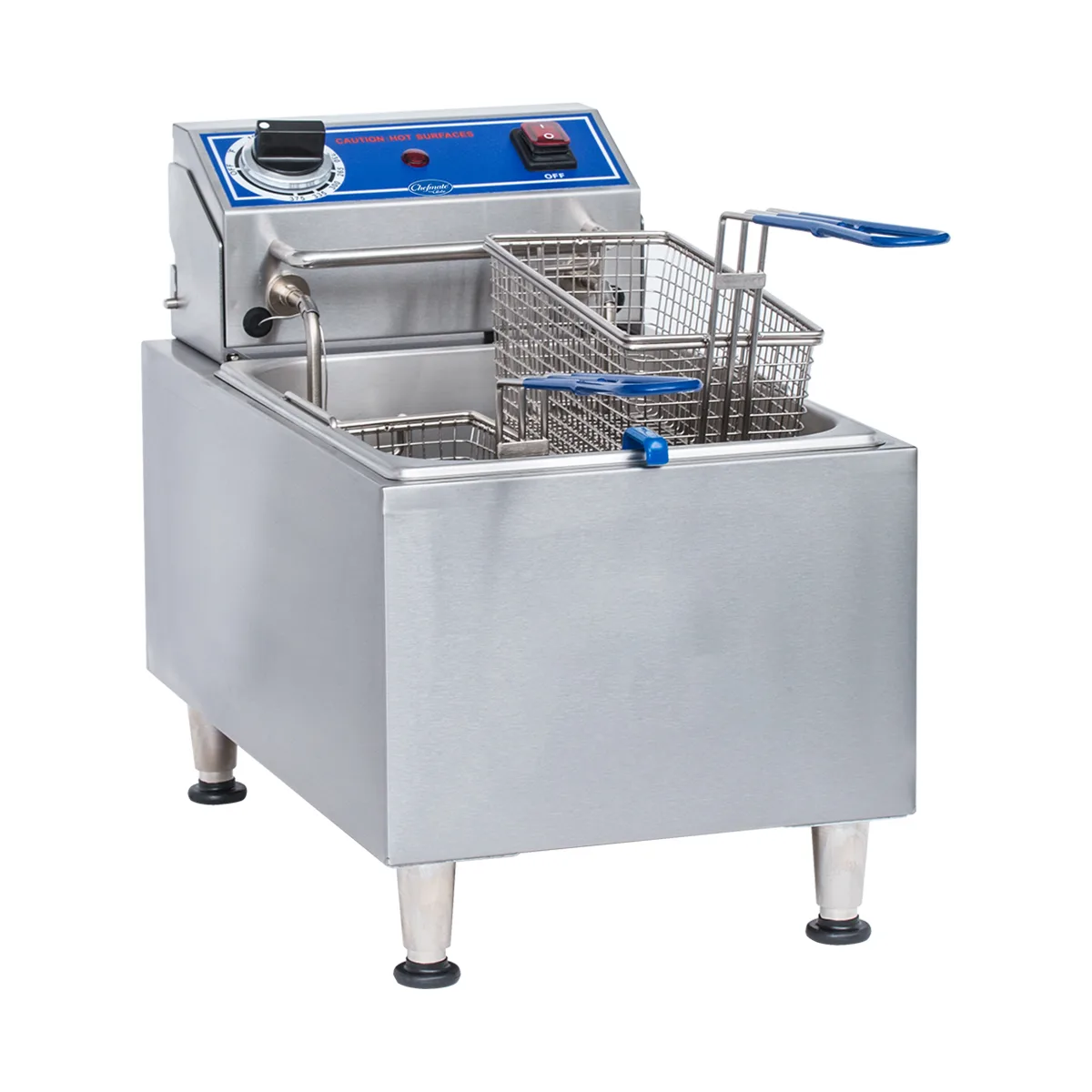 Globe PF10E Full Pot Countertop Electric Fryer with 10 lbs Capacity, 2 Baskets, 1.7 kW, 120v