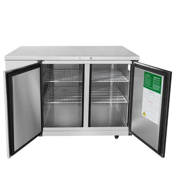 Atosa USA MBB48GR 48" Two Section Back Bar Cooler with Solid Door, 13.4 cu. ft.