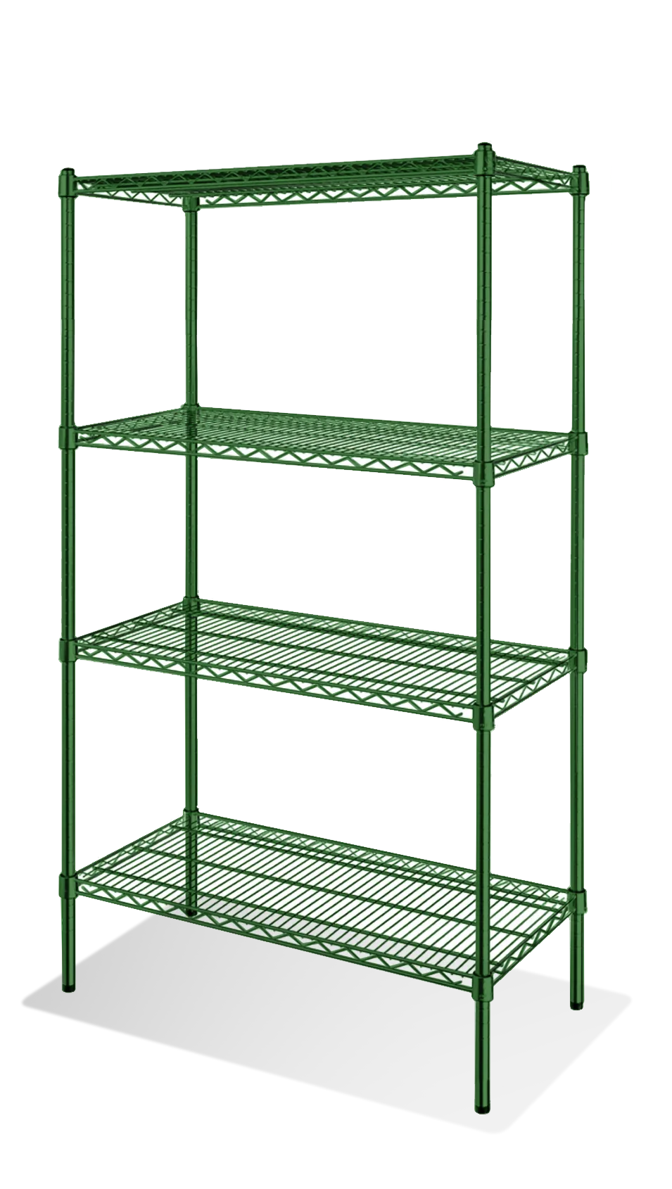 Steel Works SW1872G-4 Heavy Duty Wire Shelving Unit, 4-Tier, 18"X 72"