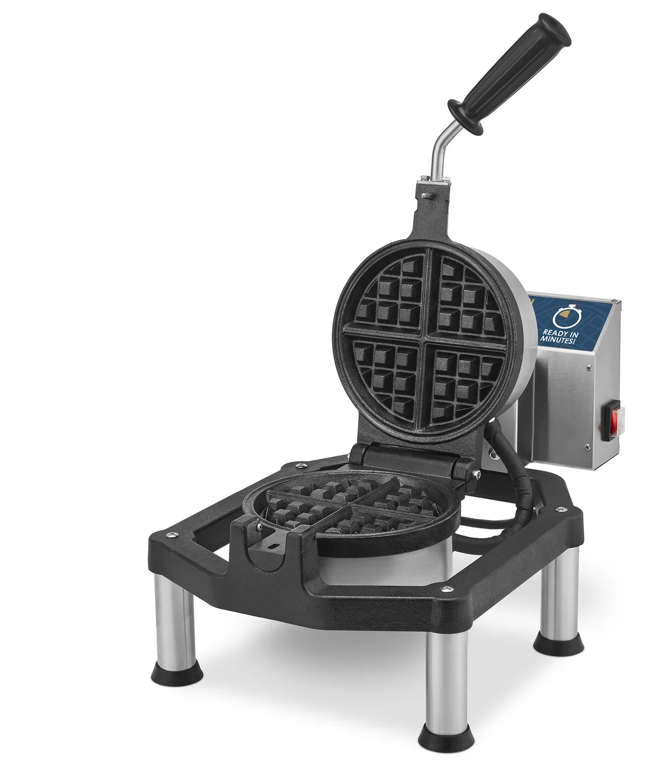 Waring WWHD500 Heavy-Duty Cast-Iron Belgian Waffle Maker / Baker