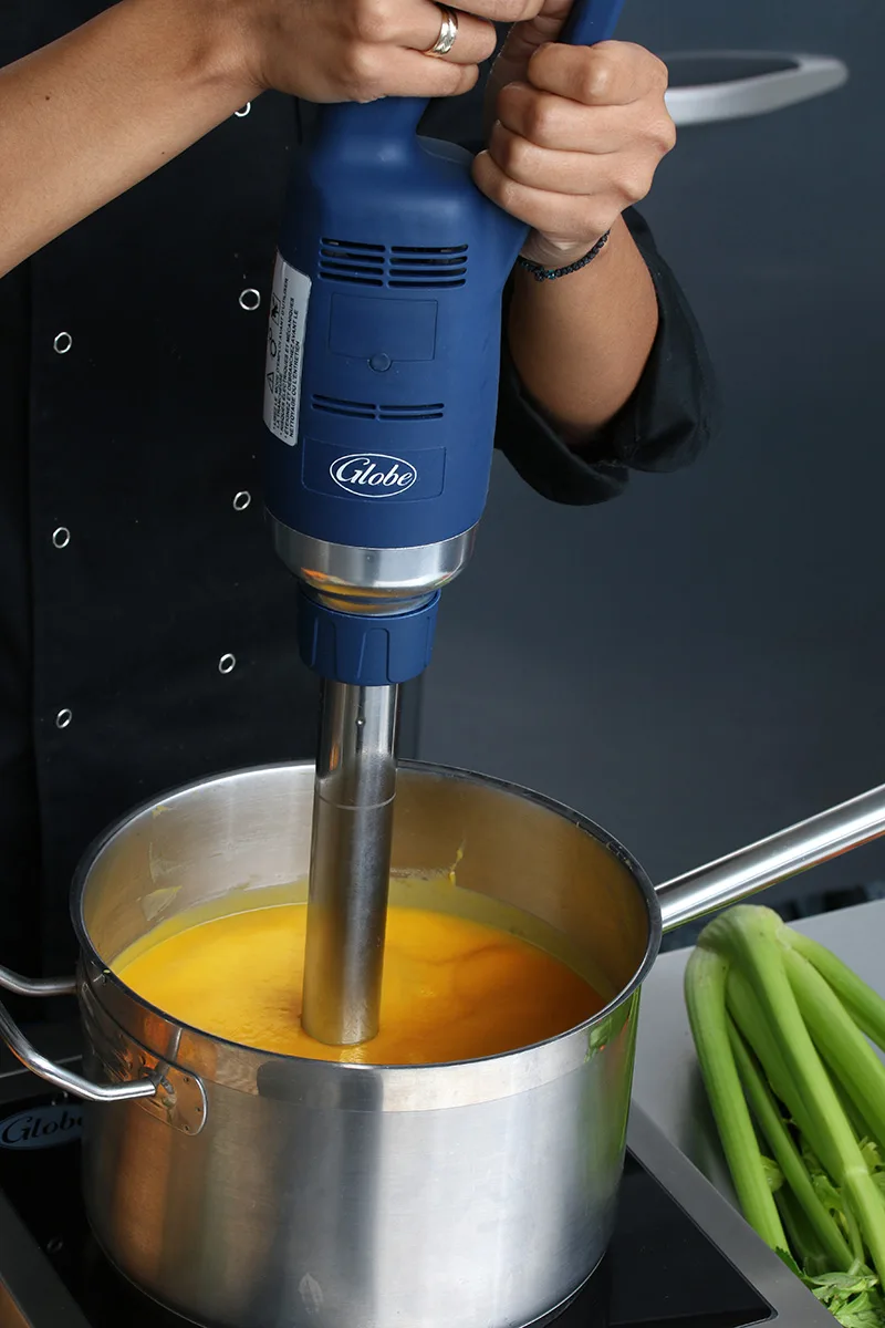 Globe GIB750-14 Immersion Blender, Removable 14" Stainless Steel Shaft