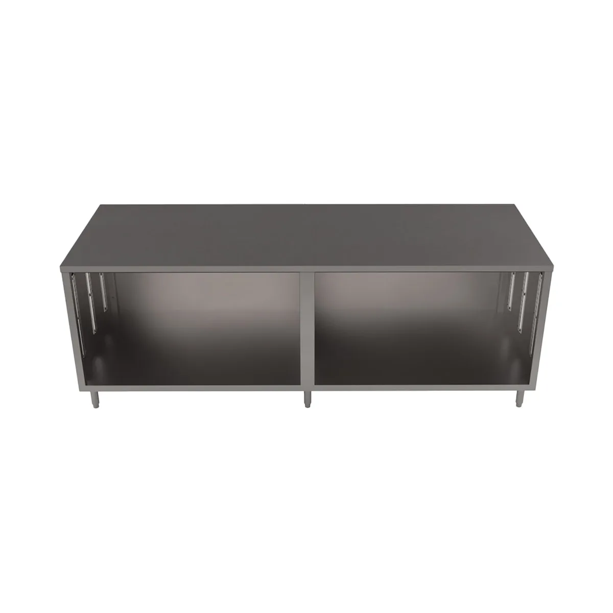 BK Resources CST-36120 Cabinet Base Open Front Work Table, 120"W x 36"D - Square / Flat Edge