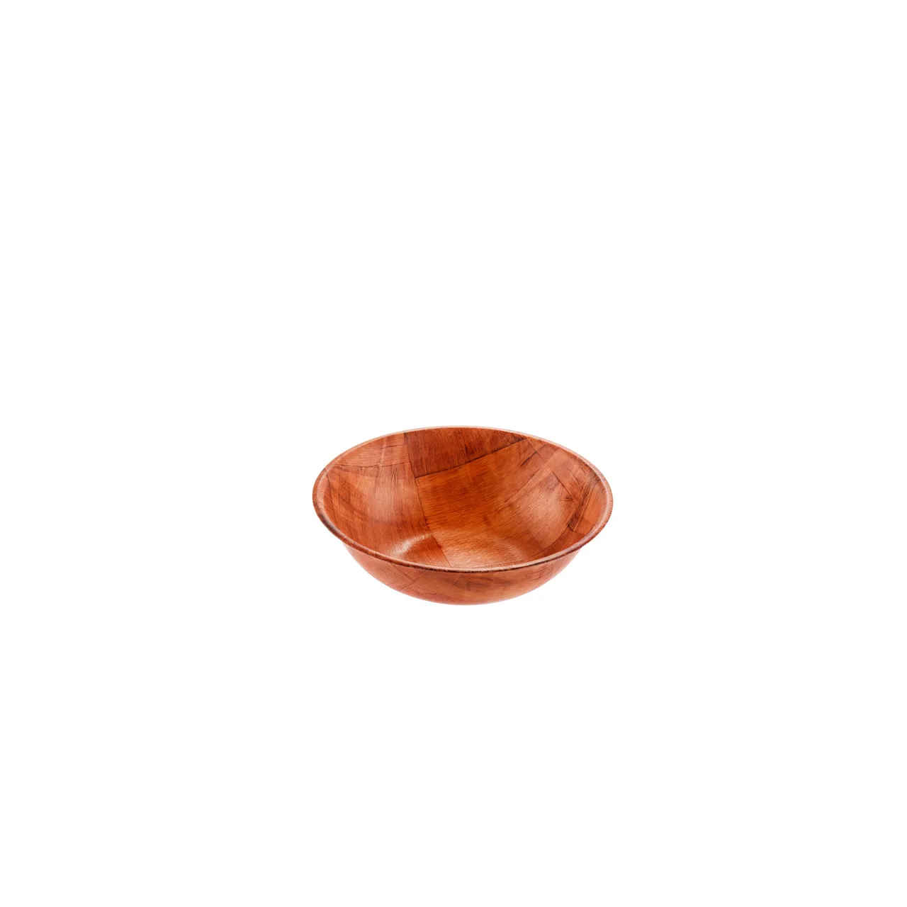 CAC China TWSB-05 - 5" Round Wooden Bowl, Woven Wood, Stain, Acid, Oil & Odor Resistant