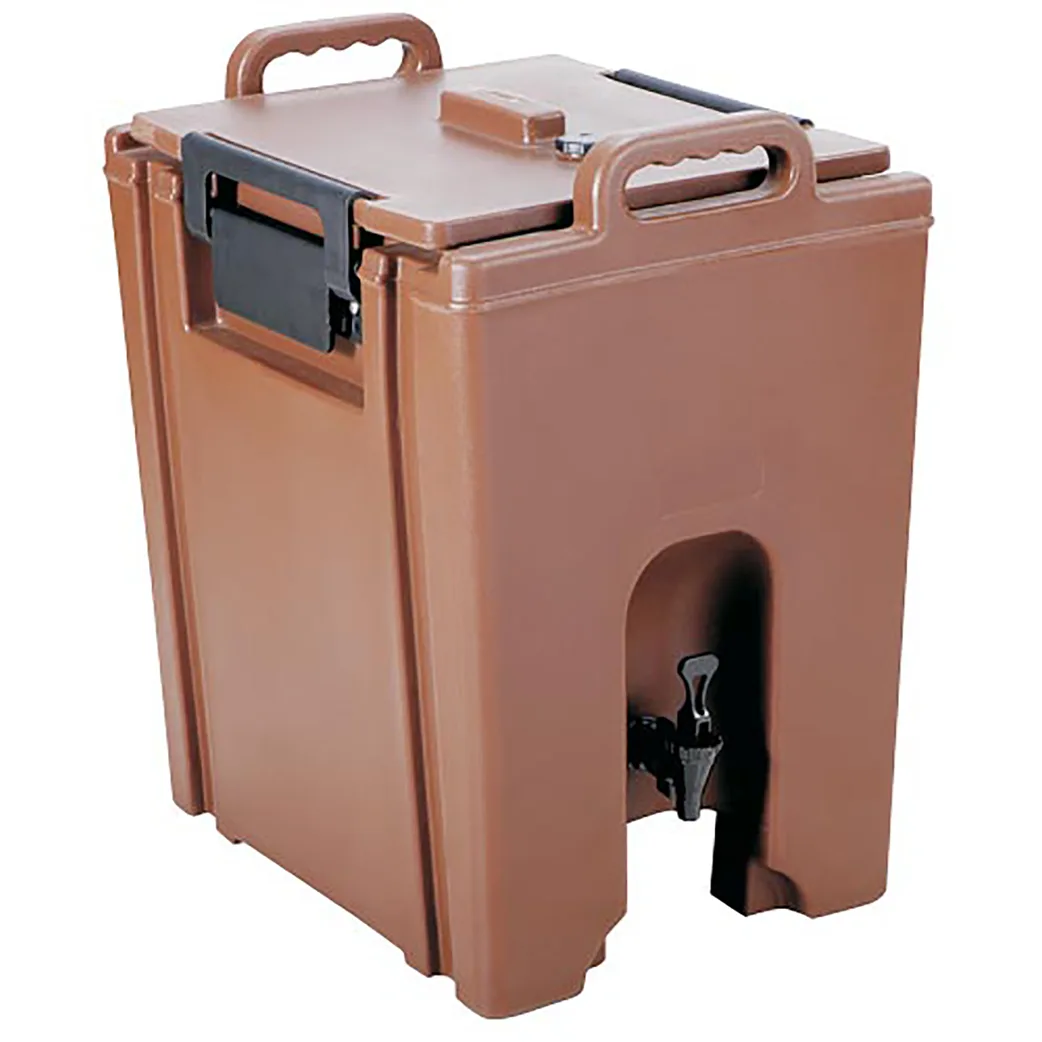 Omcan USA 80903 Beverage Dispenser, 11‑3/4 Gal Double‑Wall, Brown 20‑4/5" D x 9" W x 24‑4/5" H – NSF
