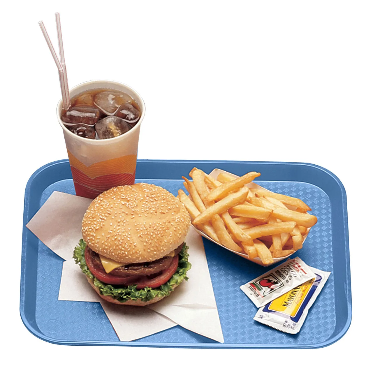 Cambro 1216FF168 Fast Food Tray – 11-7/8" x 16-1/8" Polypropylene, Blue, NSF, Made In USA