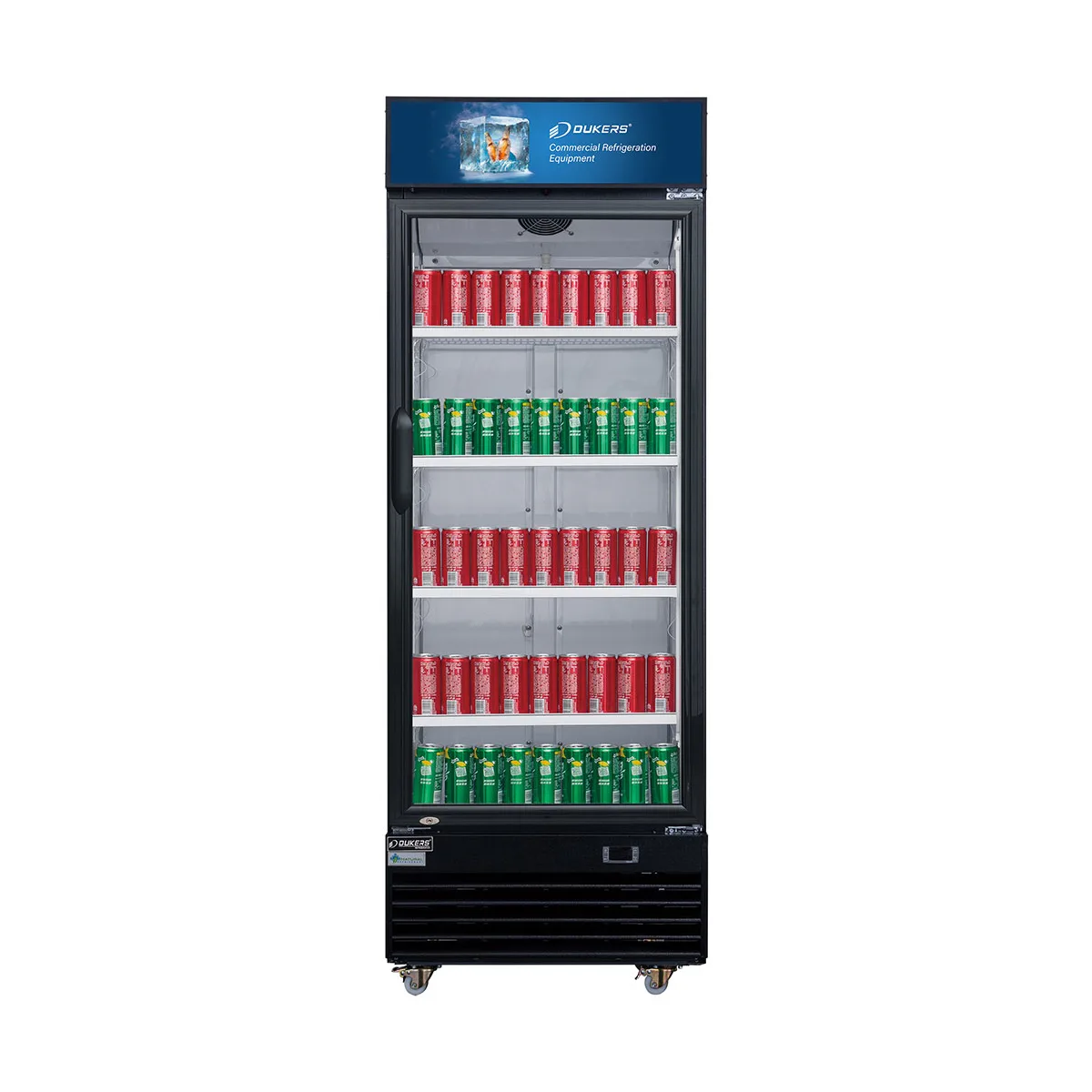 Dukers Appliance Co LG-430 27" One Glass Door Merchandiser Refrigerator in Black, 15.2 cu. ft.