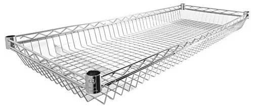 Omcan USA 47324 - 18" x 48" Chrome Wire Food Display Basket, Stainless Steel, NSF