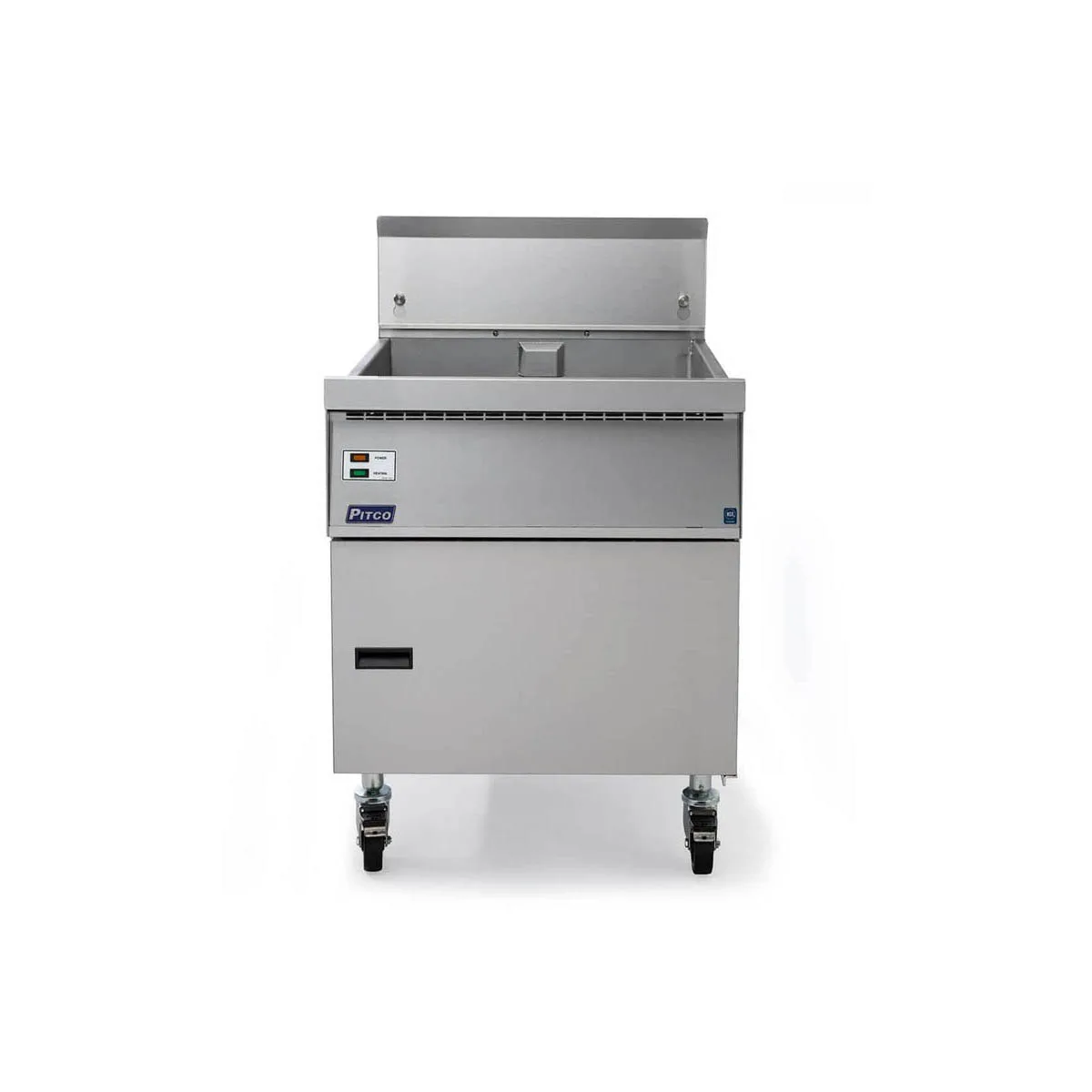 Pitco FBG24 Full Pot Floor Model Gas Fryer w/ 87 lbs Capacity, Flat Bottom, Solid State Controls